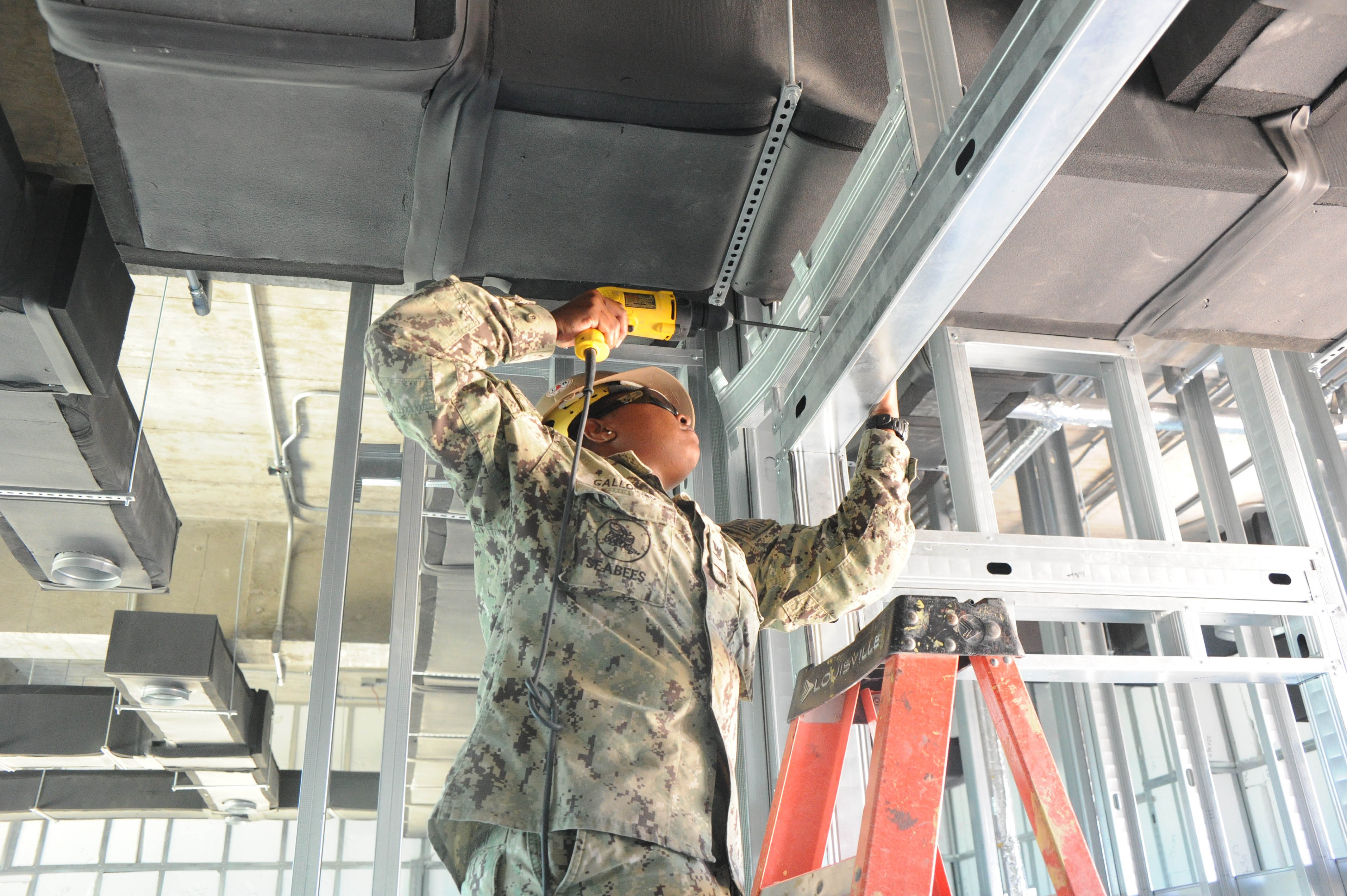 Electrical installation work inside a building